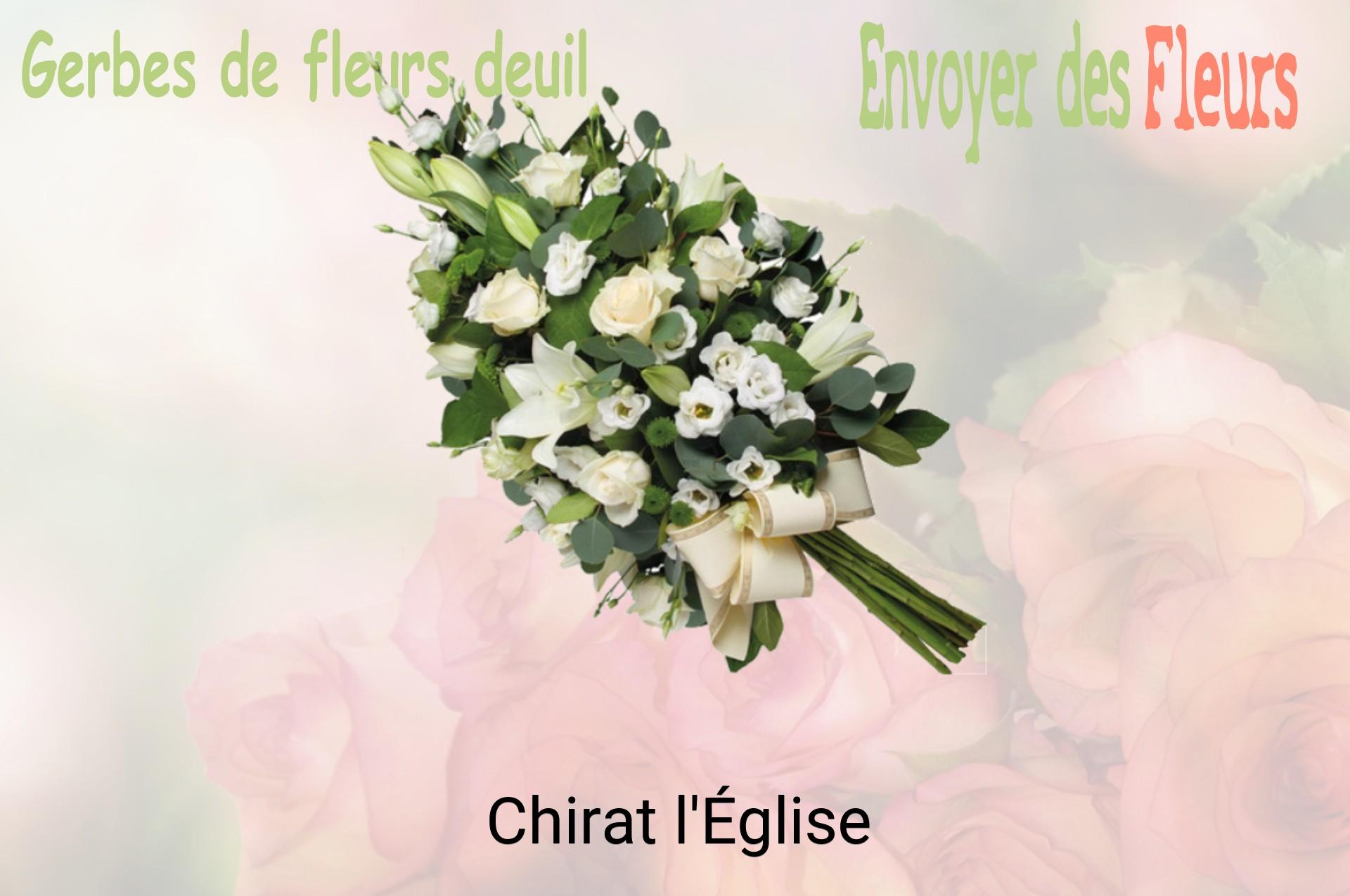 Gerbe de fleurs de deuil livrée à Chirat-l'Église